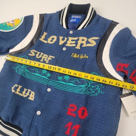 Lifted Anchors Lovers Surf Club Varsity Letterman Jacket Men's Large NWT - Picture 5 of 12